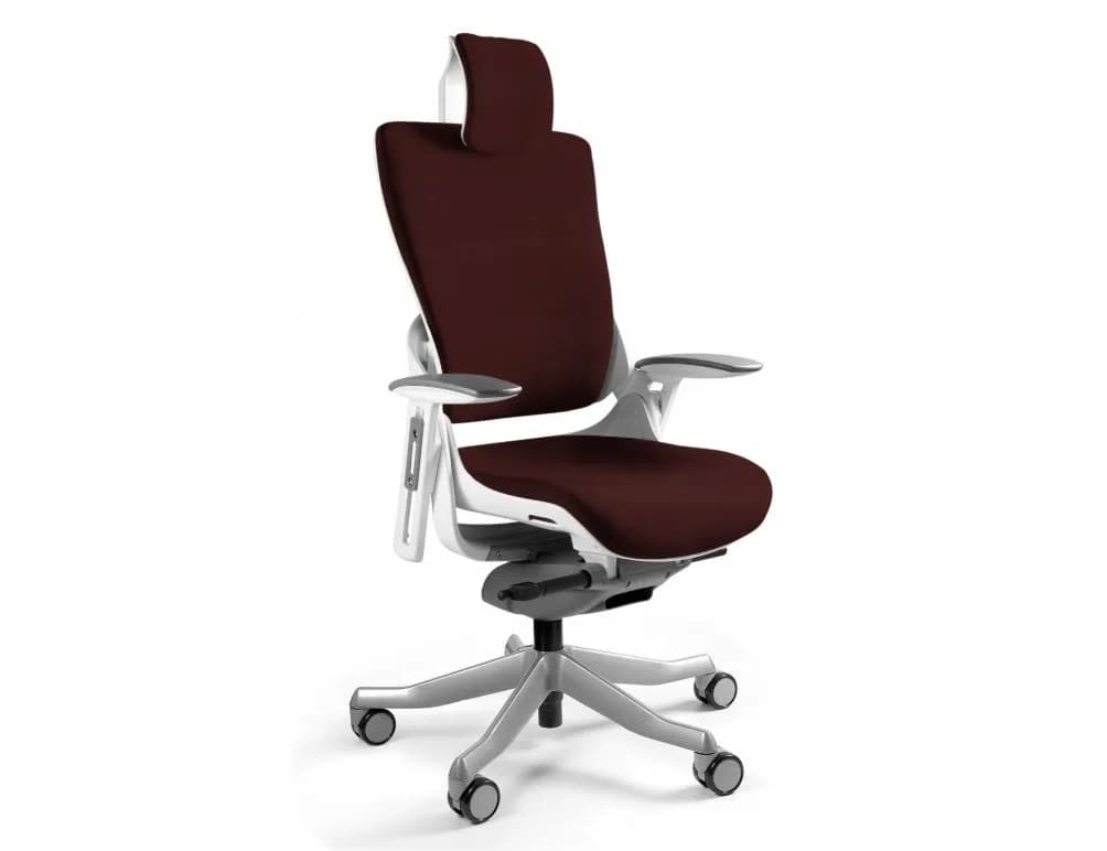 Unique Fotel biurowy Wau 2 BL406 tkanina cocoa/biały, zdjęcie 1 z 5