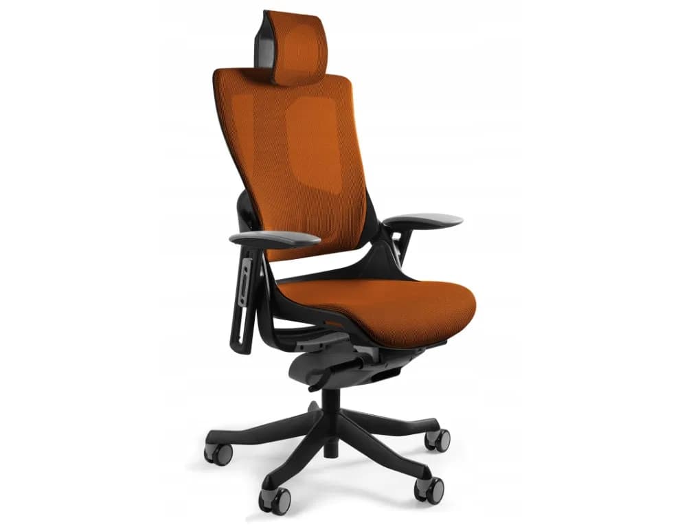 Unique Fotel biurowy Wau 2 NW45 siatka mandarin/czarny, zdjęcie 1 z 5