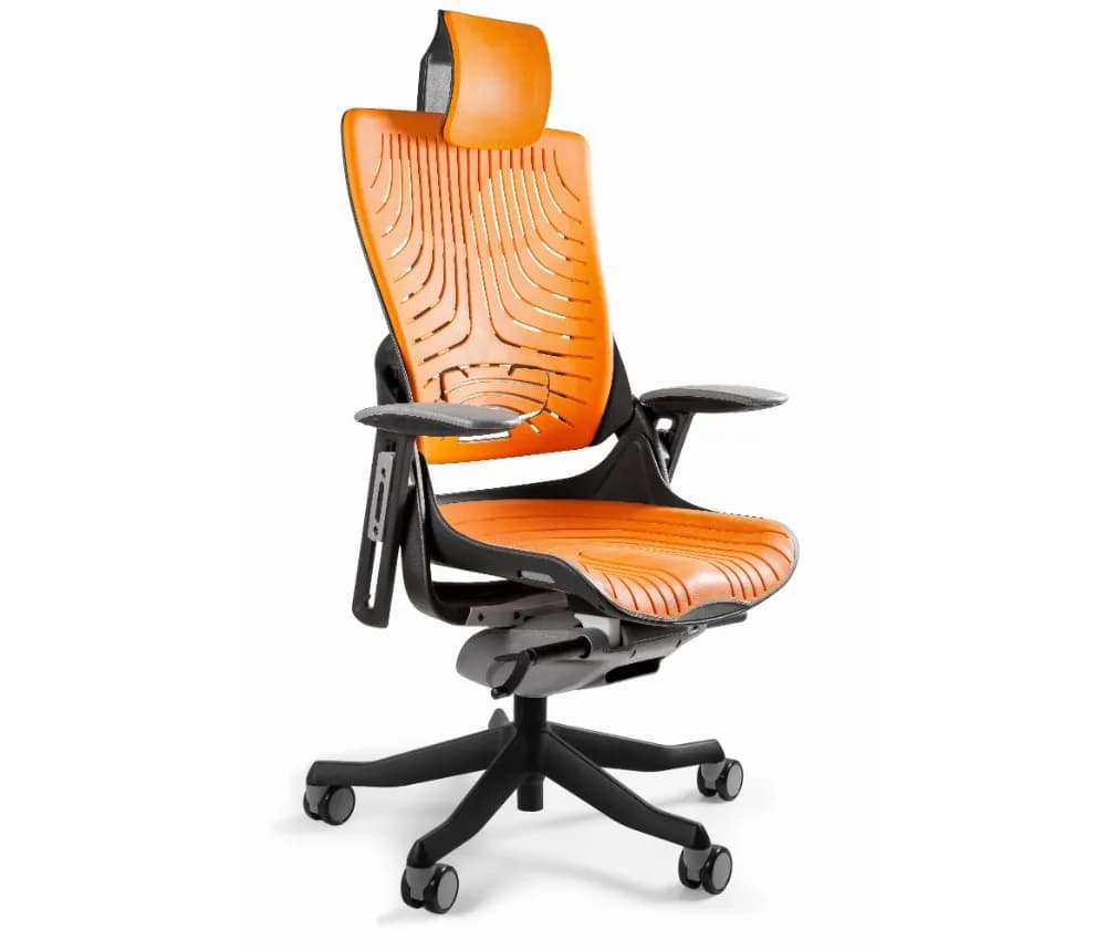 Unique Fotel biurowy Wau 2 TPE-12 elastomer mango/czarny, zdjęcie 1 z 3