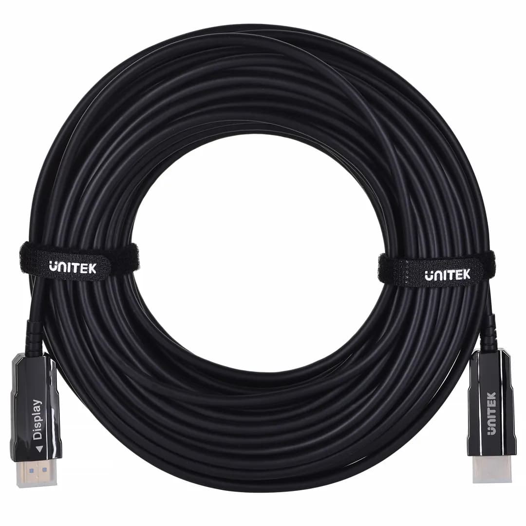Unitek KABEL OPTYCZNY HDMI 2.0 Active Optical Cable 4K 60HZ 20M, zdjęcie 1 z 8