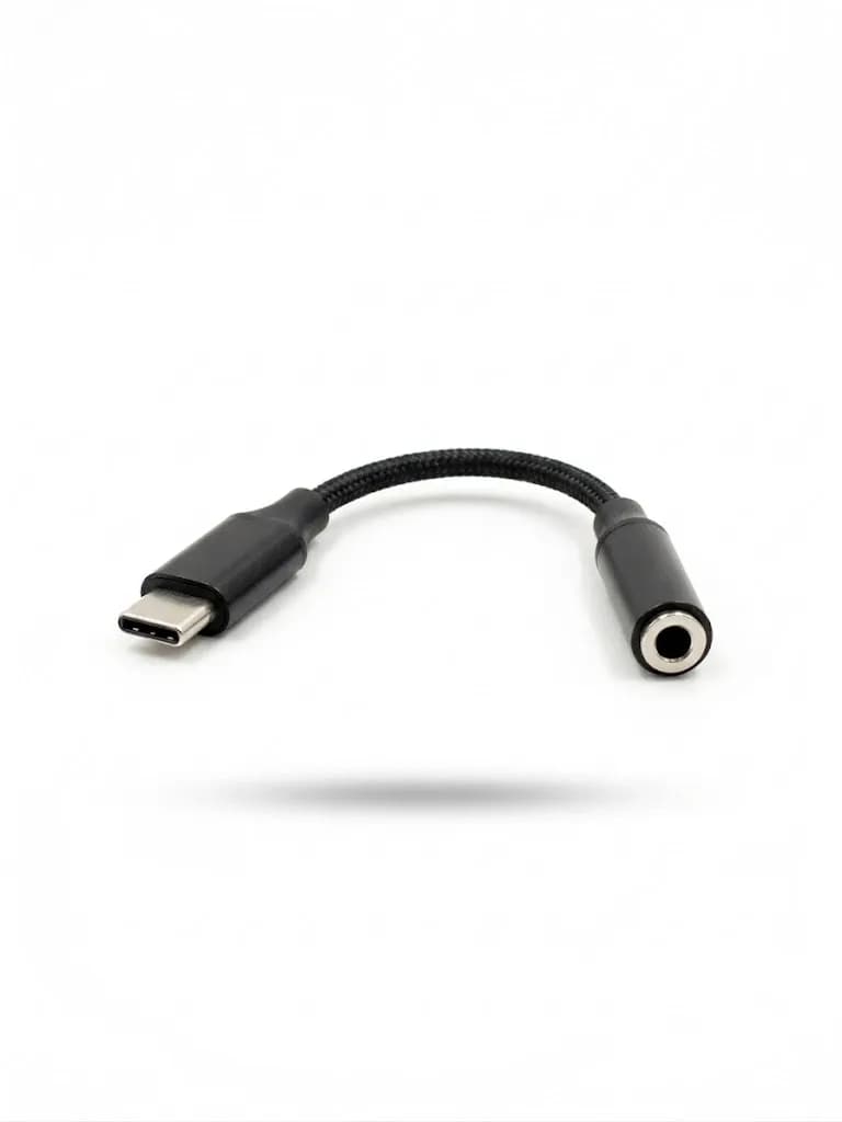 Vakoss ADAPTER DO SŁUCHAWEK TYPE-C – MINI JACK 3.5MM TC-5681 CZARNY, zdjęcie 1 z 2