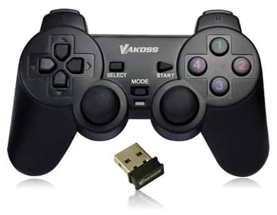 Vakoss GAMEPAD BEZPRZEWODOWY USB Z FUNKCJĄ DUAL SHOCK, PC/PS3, TRYB CYFROWY I ANALOGOWY, zdjęcie 1 z 9