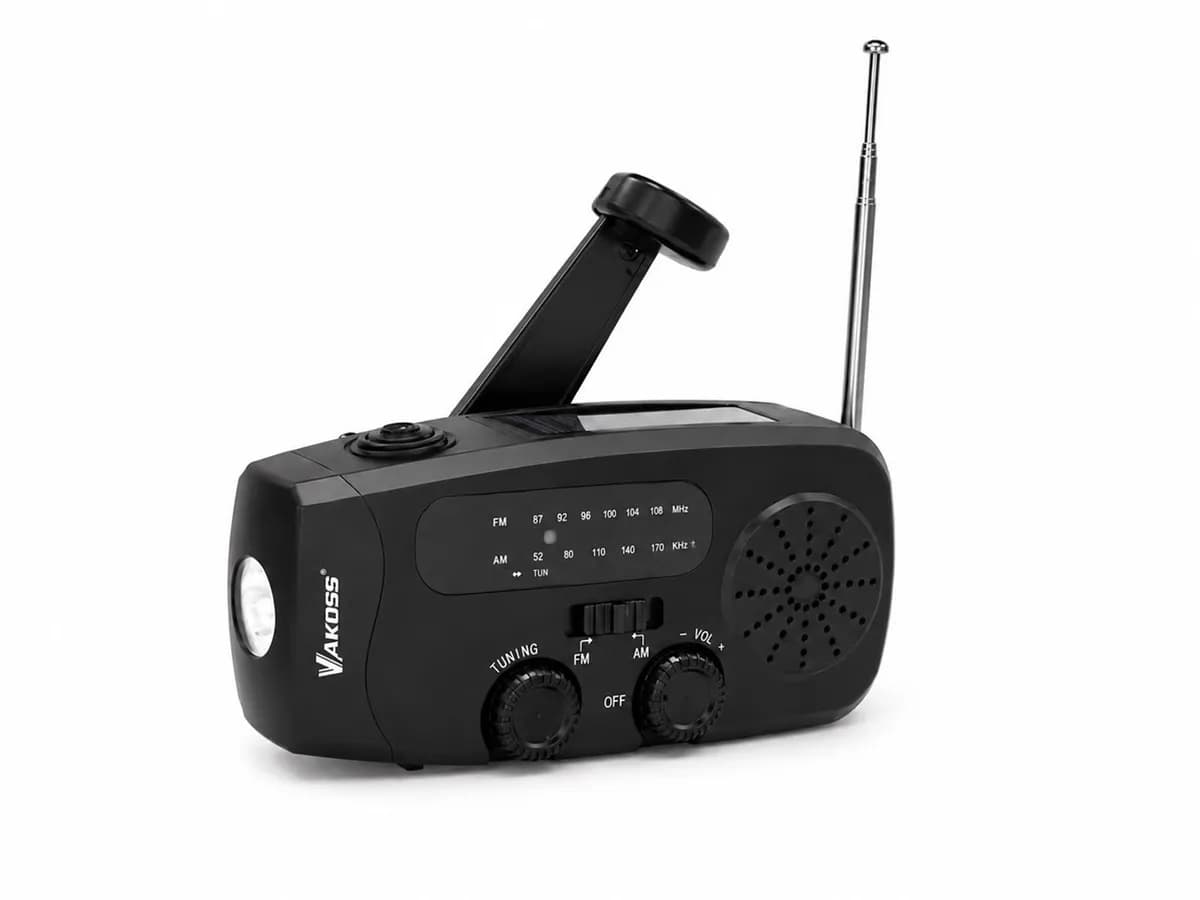 Vakoss RADIO AWARYJNE FM/AM 2000MAH SOLAR LATARKA, zdjęcie 1 z 2