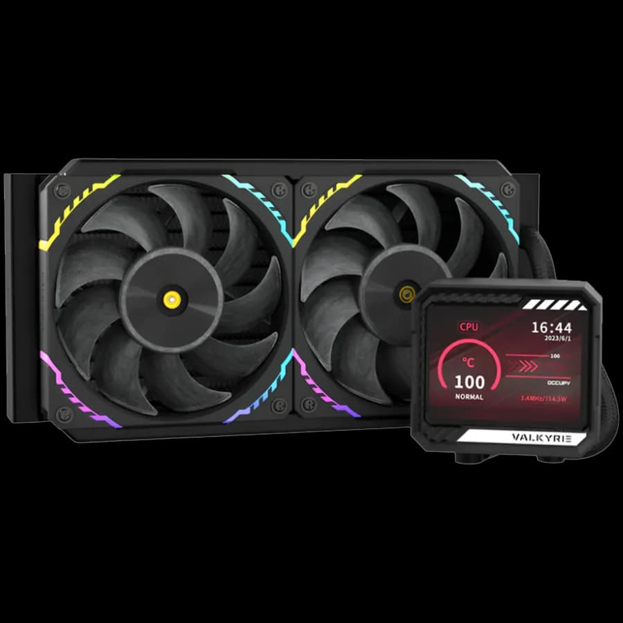 Valkyrie V240 LCD chłodzenie wodne AIO CPU Czarny