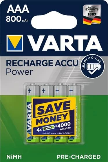 Varta Zestaw akumulatorków AAA Ready2Use 56703101404 (800mAh ; Ni-MH)