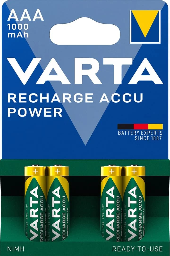 Varta Zestaw akumulatorków AAA Ready2Use 5703301404 (1000mAh ; Ni-MH)