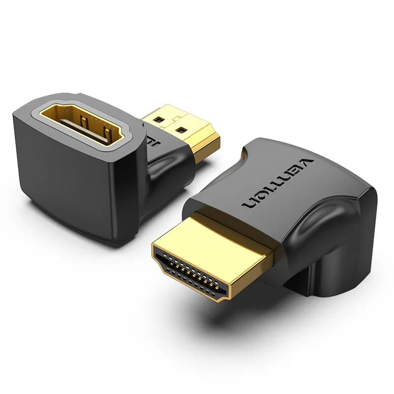 Vention Adapter HDMI 90 stopni męski na żeński czarny