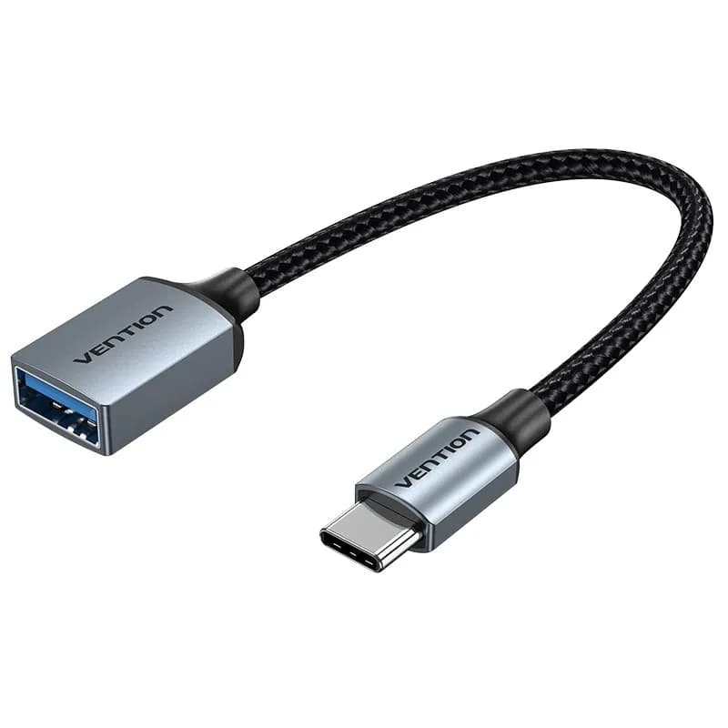 Vention Kabel OTG USB 3.0 USB-C do USB-A 0,15 M szary stop aluminium