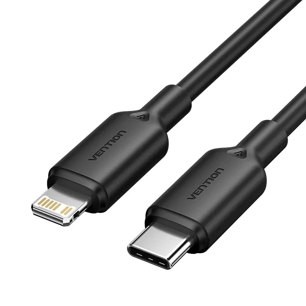 Vention Kabel USB-C do Lightning 3A 480Mbps 1m czarny, zdjęcie 1 z 2