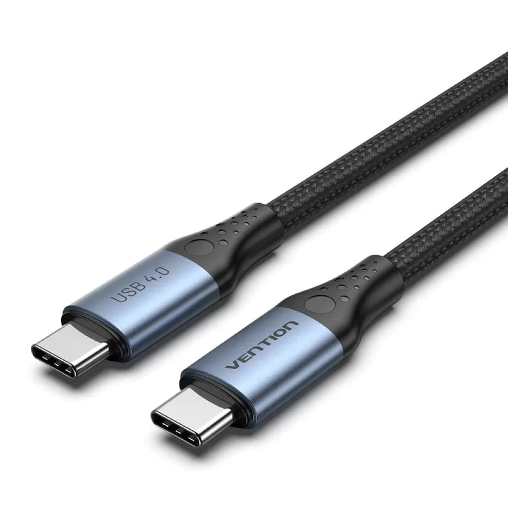 Vention Kabel USB-C do USB-C USB 4.0 5A 40Gbps w oplocie 1m, zdjęcie 1 z 4