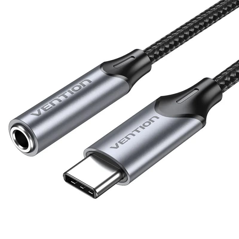 Vention Przejściówka audio USB-C do gniazda słuchawkowego 3,5 mm z adapterem DAC ze stopu