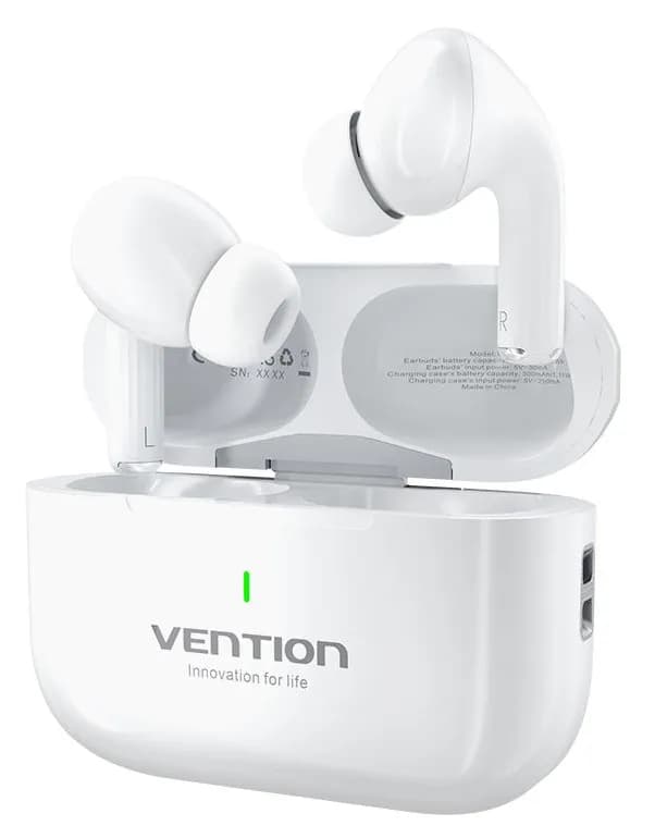 Vention Słuchawki bezprzewodowe ECHO LITE E11 Bluetooth 5.4 HiFi TWS biały, zdjęcie 1 z 5