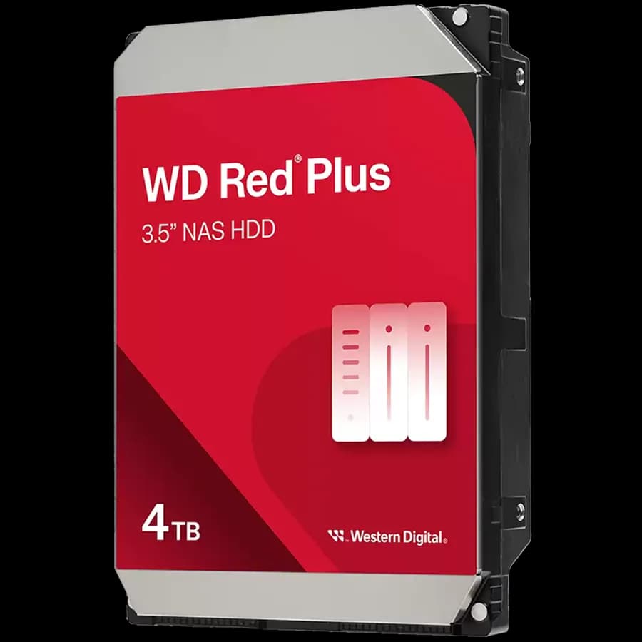 Western Digital HDD NAS WD Red Plus (3.5'', 4TB, 512MB, 5400 RPM, SATA 6 Gb/s)