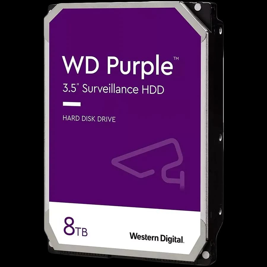 Western Digital HDD Video WD Purple 8TB CMR, 3.5'', 256MB, 5640 RPM, SATA, TBW: 180