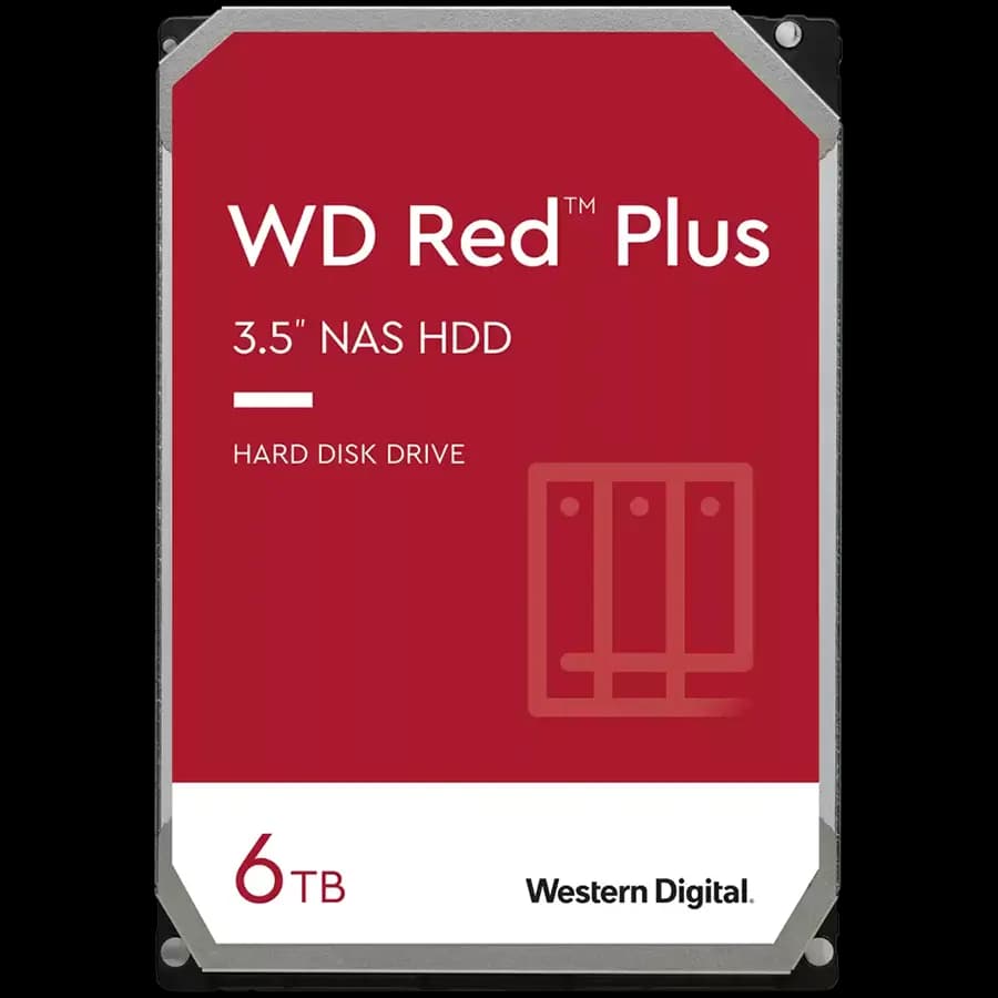 Western Digital Red Plus (3.5'', 6TB, 256MB, 5400 RPM, SATA 6 Gb/s)