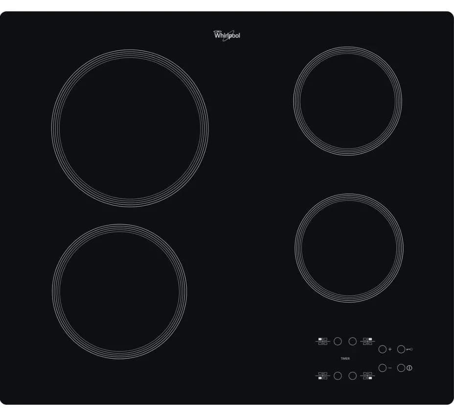 Whirlpool Płyta ceramiczna AKT 801 NE (4 pola grzejne; kolor czarny), zdjęcie 1 z 2