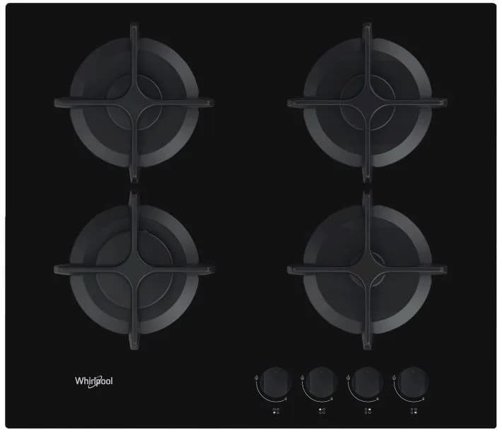 Whirlpool Płyta gazowa AKT 616/NB czarna szklana, zdjęcie 1 z 3