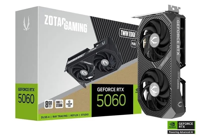 Zotac Karta graficzna GAMING GeForce RTX 5060 Twin Edge PLUS, zdjęcie 1 z 7