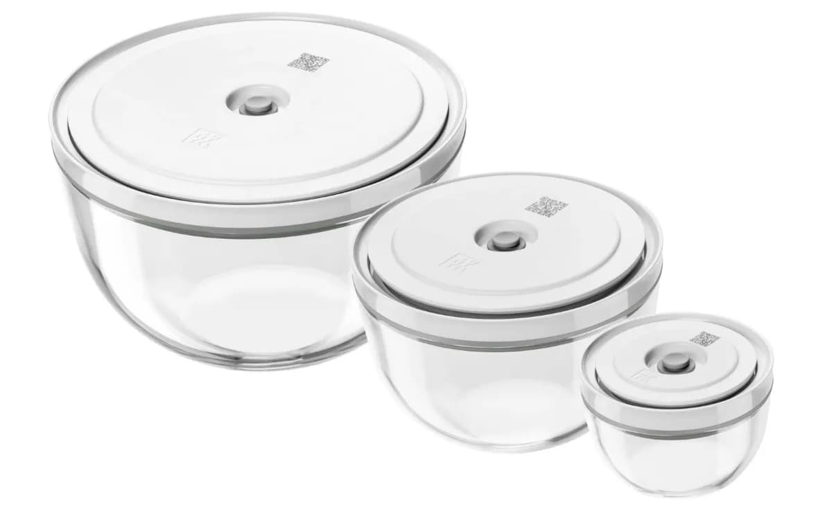 Zwilling Zestaw 3 szklanych misek próżniowych Fresh&Save z pokrywkami, zdjęcie 1 z 5
