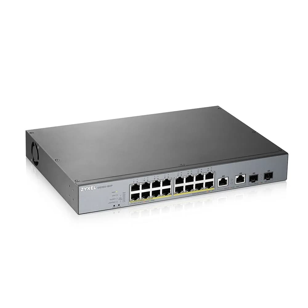 Zyxel Switch GS1350-18HP 18p PoE (PoE+: 16;) 250W Managed Gigabit, zdjęcie 1 z 8