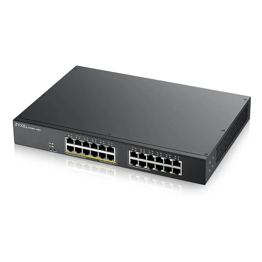 Zyxel Switch GS1900-24EP 24p PoE (PoE+: 12;) 130W Managed Gigabit, zdjęcie 1 z 5