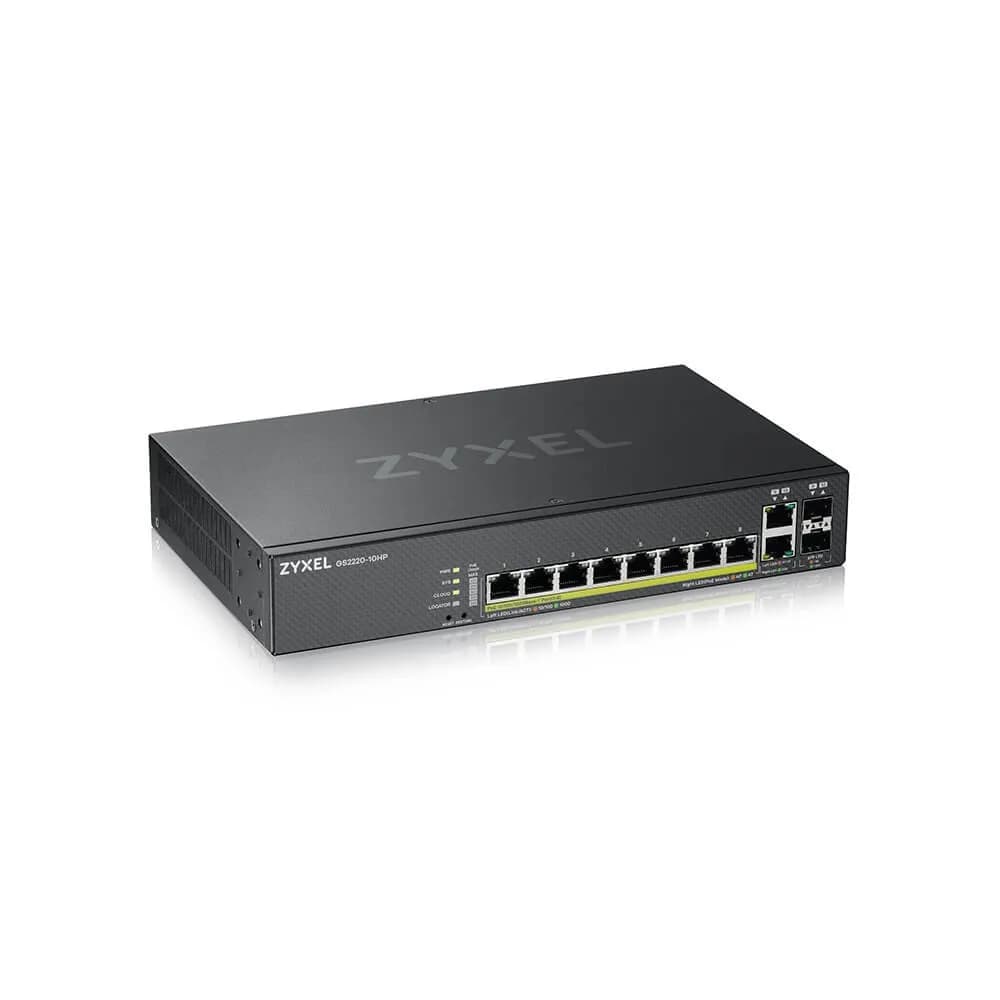 Zyxel Switch GS2220-10HP 10p PoE (PoE+: 8;) 180W Managed Gigabit, zdjęcie 1 z 4