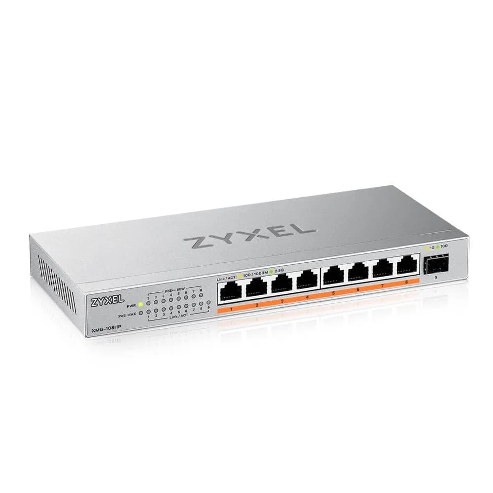 Zyxel Switch XMG-108HP 9p PoE (PoE++: 8) 100W Unmanaged Multigigabit, zdjęcie 1 z 4